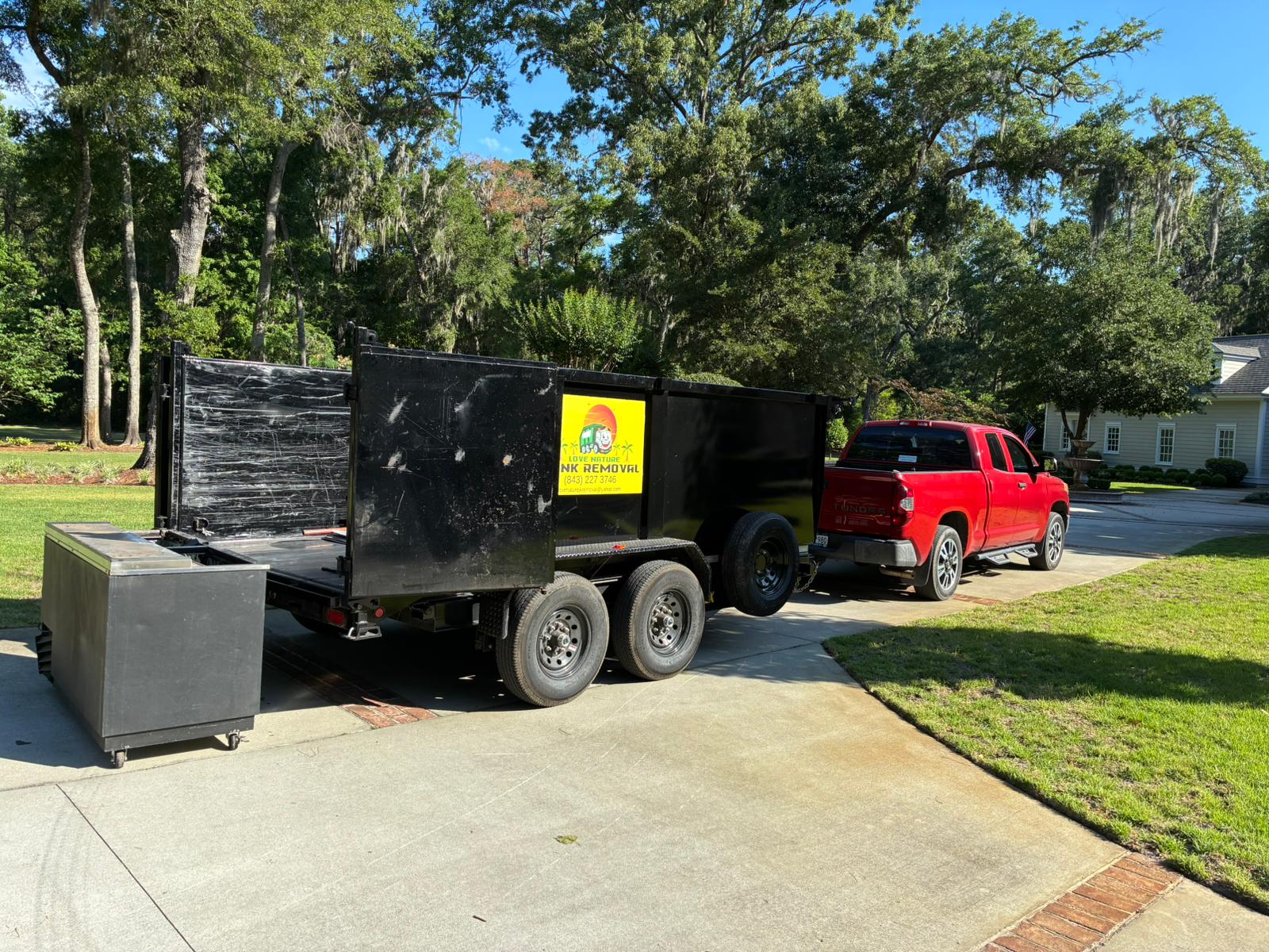 Hauling away unwanted items from a property