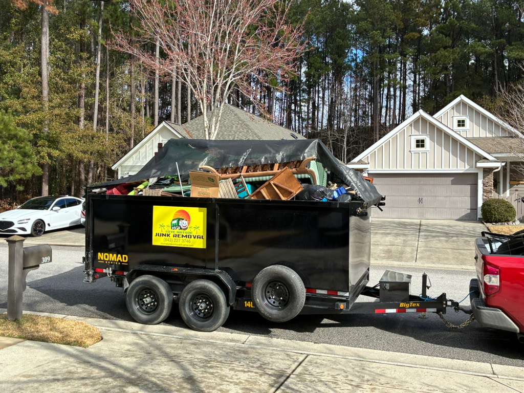 Junk and debris removed from a yard