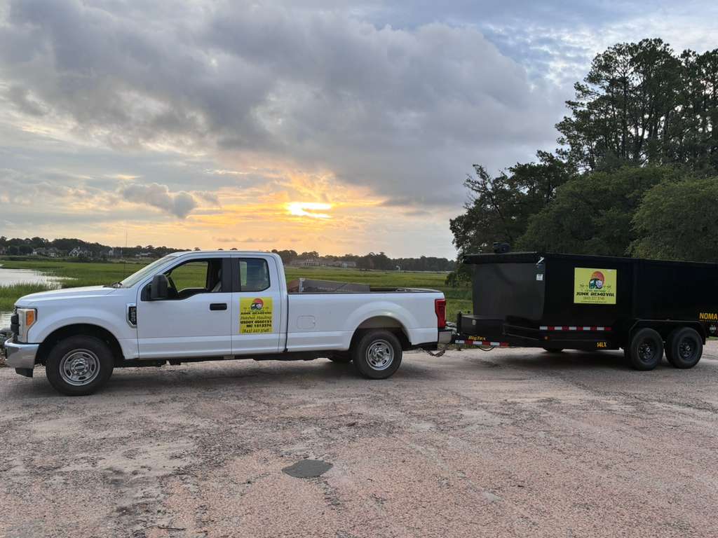 Professional junk removal service in action